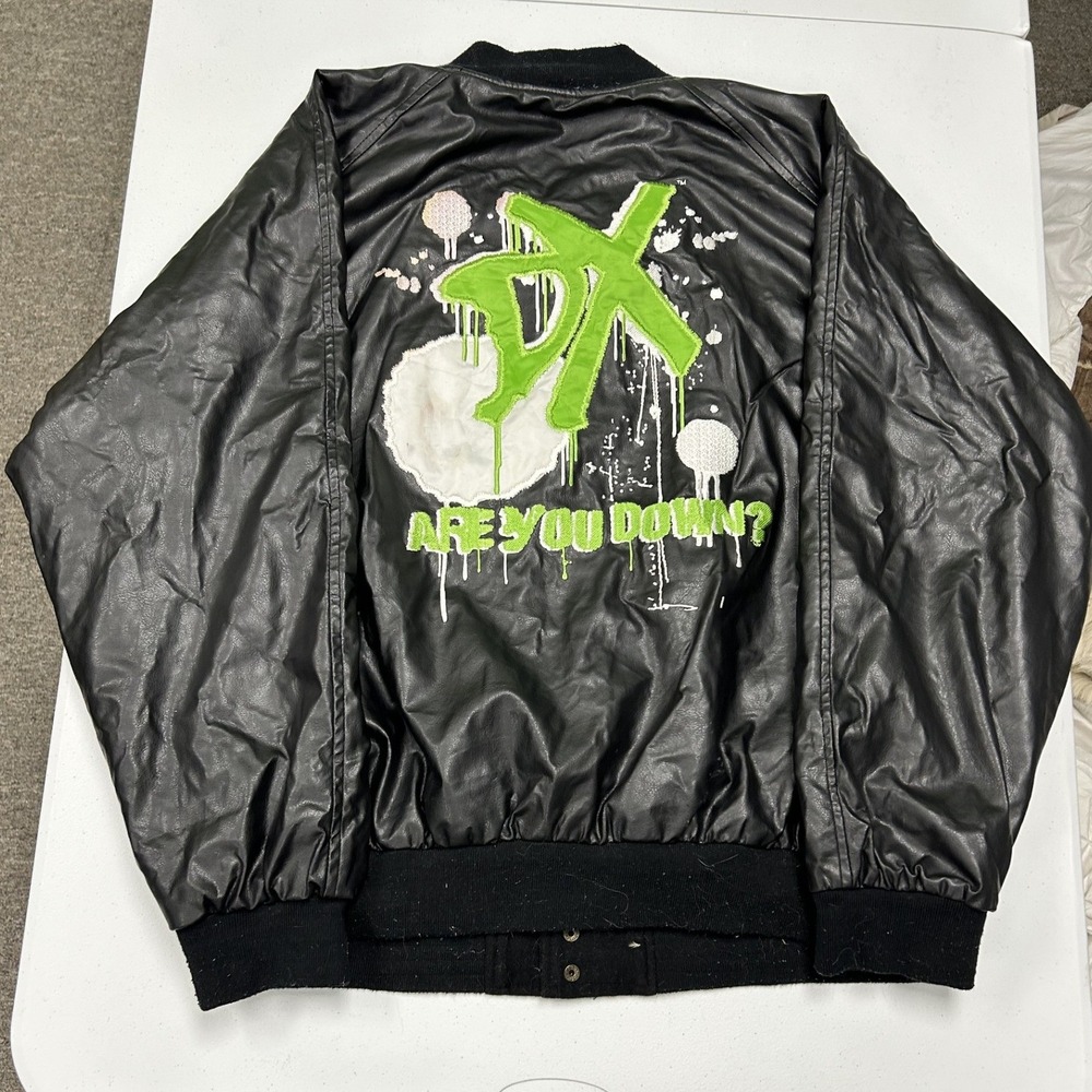 Dgeneration X WWE Varsity Jacket Mens XL Black Good DX Are You Down Wool Blend